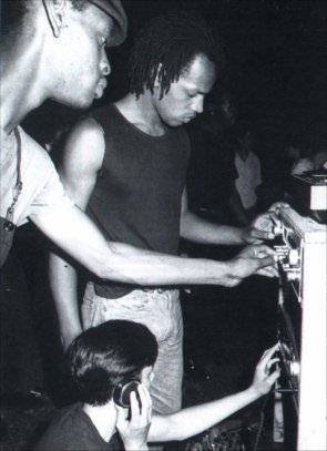 Grant, Nelle and Milo at the Dug Out 1983